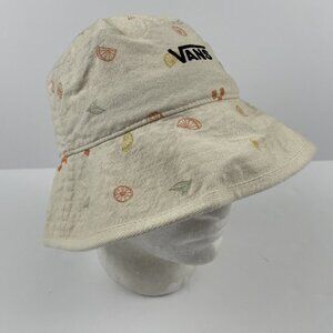 Vans Lizzie Armento Bucket Beach Hat Women’s OS Fruits Beige Canvas Cotton